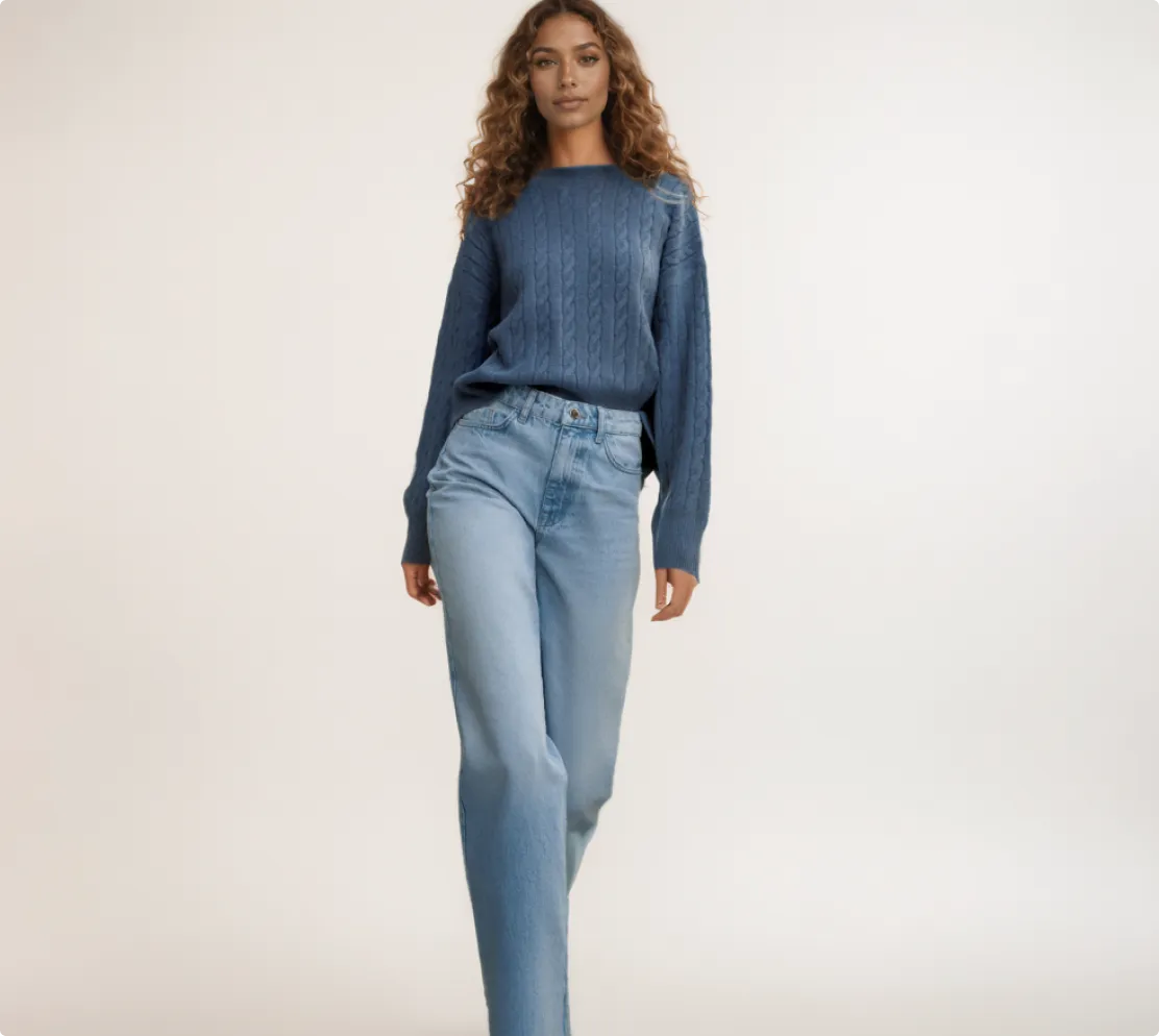 AI fashion model in casual wear