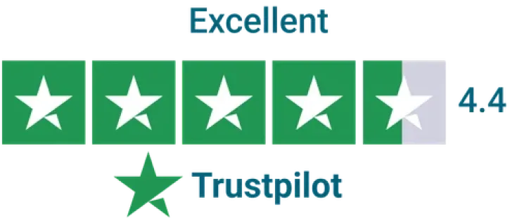 Trustpilot rating 4.4 out of 5