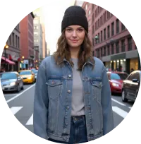 Model wearing clothes